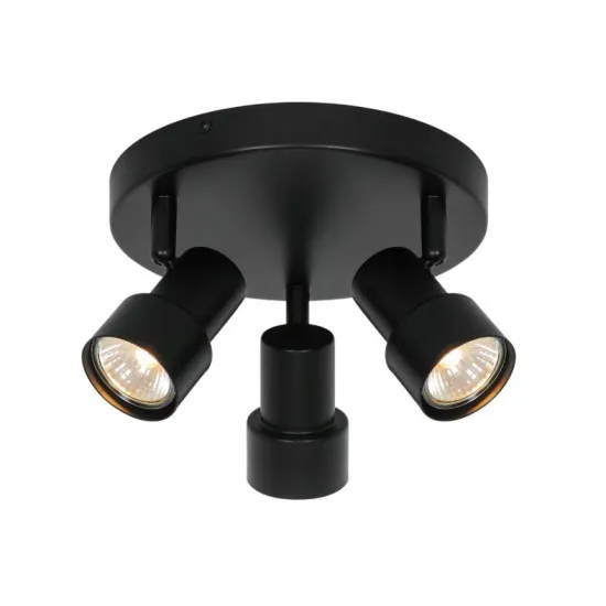 Nordlux Boston 3-rondel  fekete mennyezeti lámpa (NOR-2512370103) GU10 1 izzós IP20