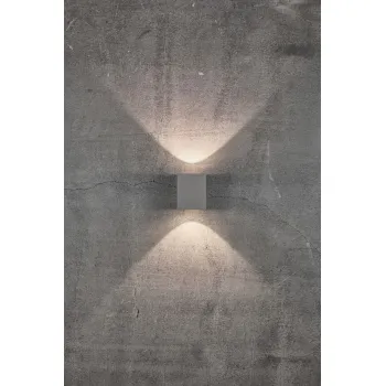Nordlux Canto Kubi 2  szürke LED vízvédett kültéri fali lámpa (NOR-49711010) LED 1 izzós IP44
