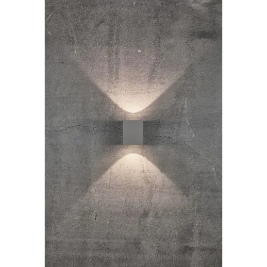 Nordlux Canto Kubi 2  szürke LED vízvédett kültéri fali lámpa (NOR-49711010) LED 1 izzós IP44