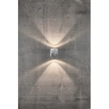 Nordlux Canto Kubi 2  ezüst LED vízvédett kültéri fali lámpa (NOR-49711031) LED 1 izzós IP44