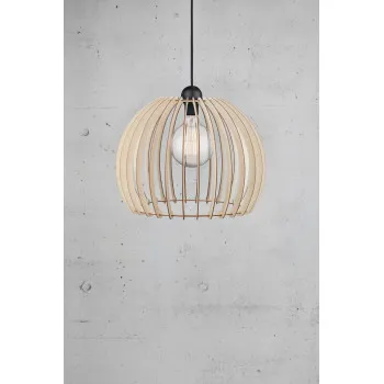 Nordlux Chino fekete-barna függesztett lámpa (NOR-84843014) E27 1 izzós IP20