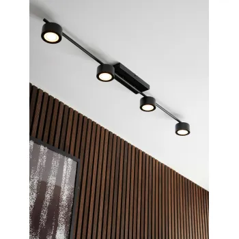 Nordlux Clyde 4-Rail  fekete LED mennyezeti spotlámpa (NOR-2213530103) LED 1 izzós IP20