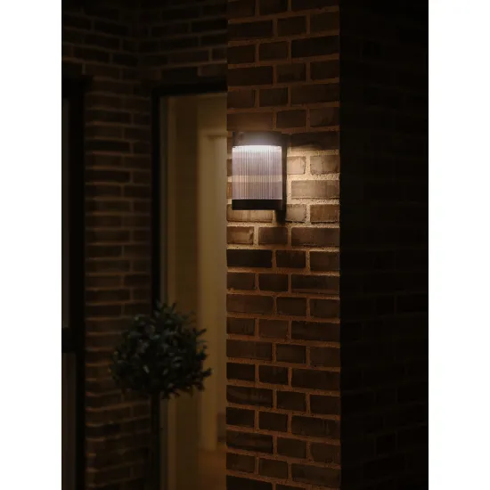 Nordlux Coupar Solar  fekete-átlátszó LED kültéri fali lámpa (NOR-2518201003) LED 1 izzós IP44