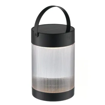 Nordlux Coupar Solar  fekete-átlátszó kültéri hordozható LED asztali lámpa (NOR-2518215003) LED 1 izzós IP44