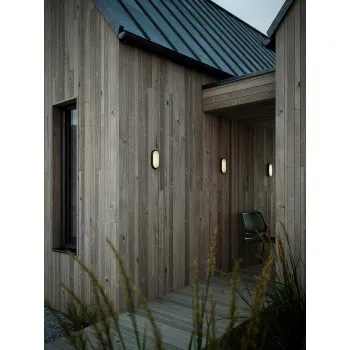 Nordlux Cuba Energy Oval  fekete-fehér LED vízvédett kültéri fali lámpa (NOR-2019181003) LED 1 izzós IP54