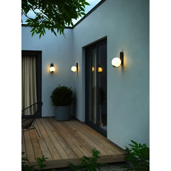 Nordlux Dalius  fekete-fehér vízvédett kültéri fali lámpa (NOR-2418271003) E27 1 izzós IP44