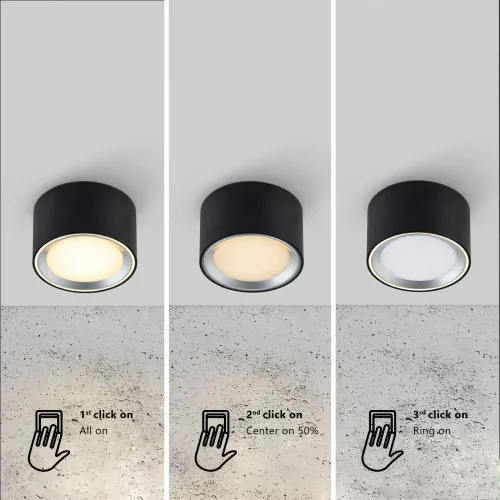 Nordlux Fallon  fekete LED mennyezeti lámpa (NOR-47540103) LED 1 izzós IP20