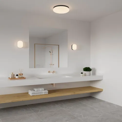 Nordlux Foam  fekete-fehér vízvédett fali lámpa (NOR-2210131003) E27 1 izzós IP44