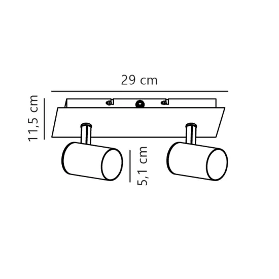 Nordlux Frida fehér mennyezeti spotlámpa (NOR-49810101) GU10 2 izzós IP20