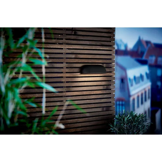 Nordlux Front fekete LED vízvédett kültéri fali lámpa (NOR-84081003) LED 1 izzós IP44