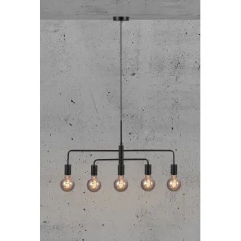 Nordlux Gloom fekete függesztett lámpa (NOR-2113053003) E27 5 izzós IP20