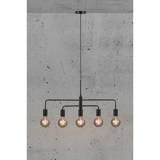 Nordlux Gloom fekete függesztett lámpa (NOR-2113053003) E27 5 izzós IP20