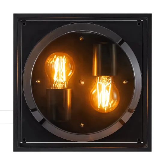 Nordlux Griffin fekete vízvédett kültéri mennyezeti lámpa (NOR-2218126047) E27 2 izzós IP44