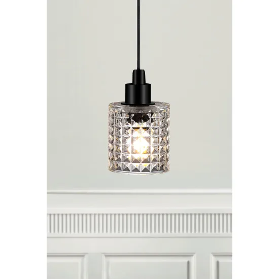 Nordlux Hollywood átlátszó-fekete függesztett lámpa (NOR-46483000) E27 1 izzós IP20