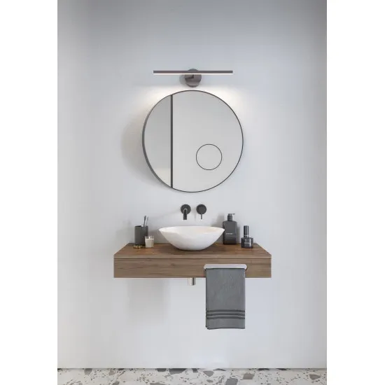 Nordlux Ip S13 szürke-fehér vízvédett LED fürdőszobai fali lámpa (NOR-2410401032) LED 1 izzós IP44