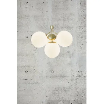 Nordlux Ivona arany-fehér függesztett lámpa (NOR-2112153035) E27 4 izzós IP20