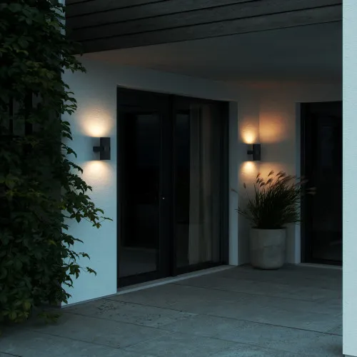 Nordlux Kyklop Ripple  fekete vízvédett kültéri fali lámpa (NOR-2318051003) GU10 2 izzós IP54