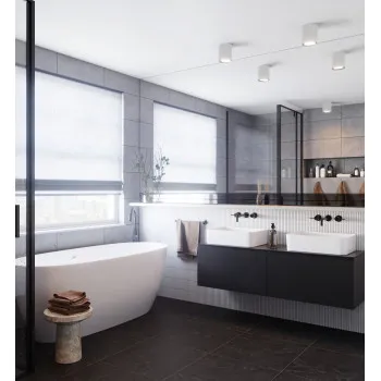 Nordlux Landon fehér vízvédett LED fürdőszobai mennyezeti lámpa (NOR-2110670101) LED 1 izzós IP44