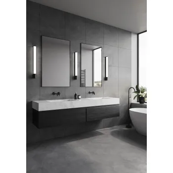 Nordlux Malaika fekete-fehér vízvédett LED fürdőszobai fali lámpa (NOR-2310221003) LED 1 izzós IP44