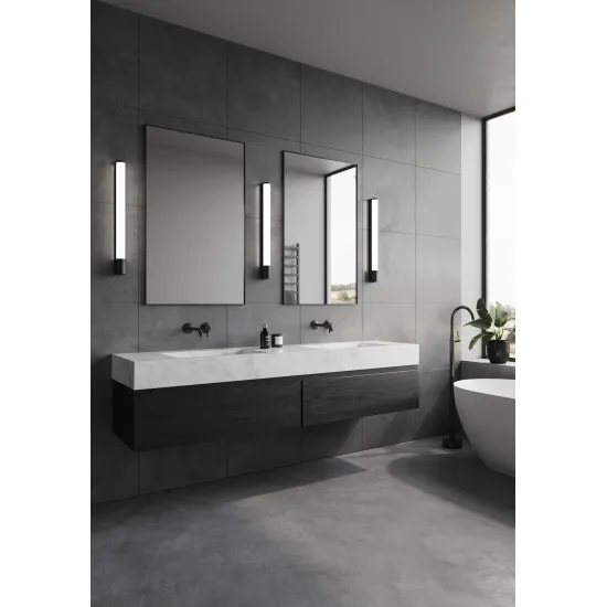 Nordlux Malaika fekete-fehér vízvédett LED fürdőszobai fali lámpa (NOR-2310221003) LED 1 izzós IP44