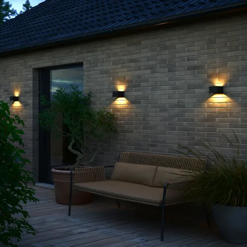 Nordlux Milda  fekete LED vízvédett kültéri fali lámpa (NOR-2418331003) LED 1 izzós IP44