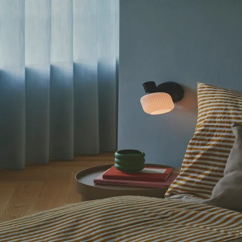 Nordlux Milford Mini  fekete-fehér fali lámpa (NOR-2412631003) E14 1 izzós IP20