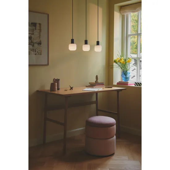 Nordlux Milford fekete-fehér függesztett lámpa (NOR-2412623003) E14 3 izzós IP20