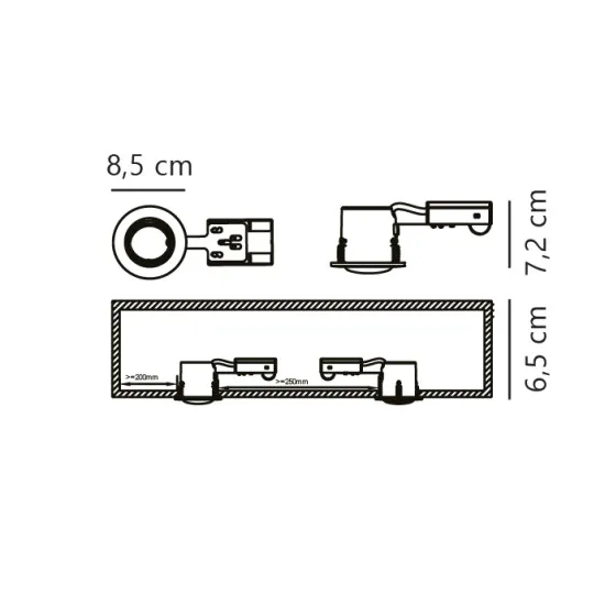 Nordlux Mixit Pro  fehér beépíthető lámpa (NOR-71810101) GU10 1 izzós IP23