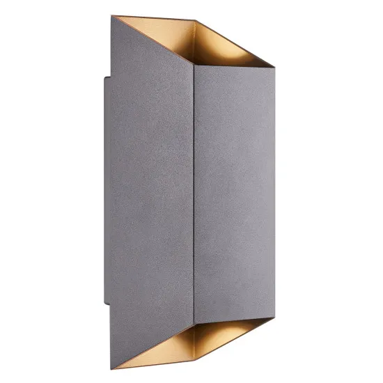 Nordlux Nico Square  szürke vízvédett kültéri fali lámpa (NOR-2218221050) GU10 2 izzós IP54