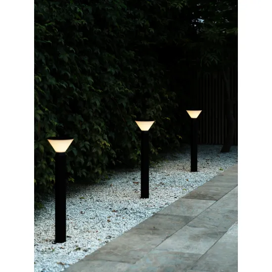 Nordlux Noorstad  fekete-átlátszó vízvédett kültéri állólámpa (NOR-2318198003) E27 1 izzós IP44