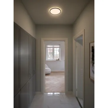 Nordlux Oja 29  fekete-fehér vízvédett LED mennyezeti lámpa (NOR-2015026103) LED 1 izzós IP54