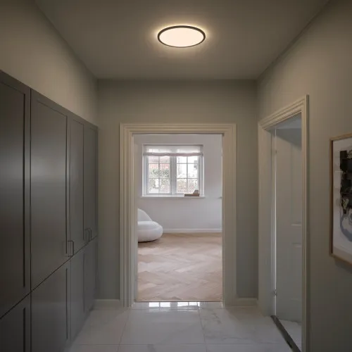 Nordlux Oja 29  fekete-fehér LED mennyezeti lámpa (NOR-47276003) LED 1 izzós IP20