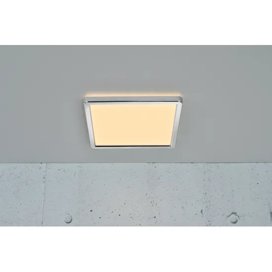 Nordlux Oja 29 Square  ezüst-fehér vízvédett LED mennyezeti lámpa (NOR-2015066133) LED 1 izzós IP54