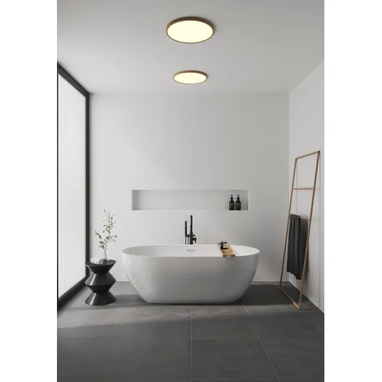 Nordlux Oja 42  barna-fehér vízvédett LED mennyezeti lámpa (NOR-50056104) LED 1 izzós IP54