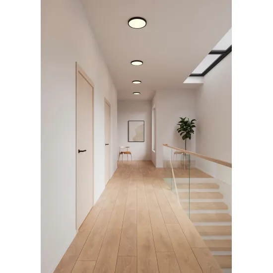 Nordlux Oja Smart 29  fekete-fehér LED mennyezeti lámpa (NOR-2015036103) LED 1 izzós IP20