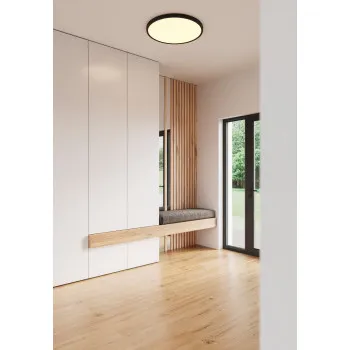 Nordlux Oja Smart 60  fekete-fehér LED mennyezeti lámpa (NOR-2015146103) LED 1 izzós IP20