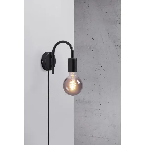 Nordlux Paco  fekete fali lámpa (NOR-2112071003) E27 1 izzós IP20