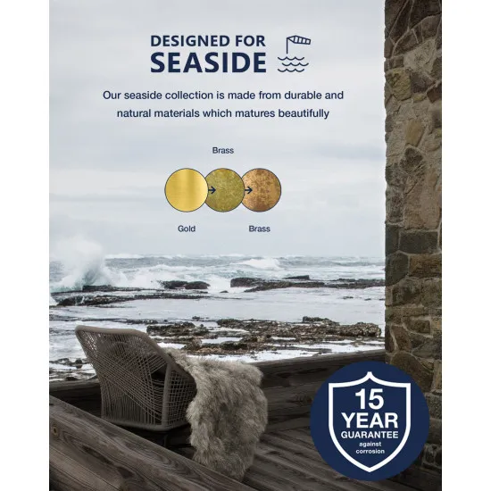 Nordlux Polperro  sárgaréz-átlátszó vízvédett kültéri fali lámpa (NOR-49021035) E27 1 izzós IP64