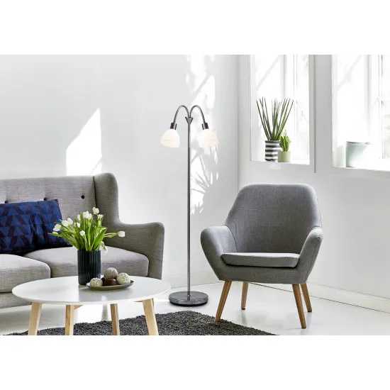 Nordlux Ray Double  króm-fehér állólámpa (NOR-63224033) E14 2 izzós IP20