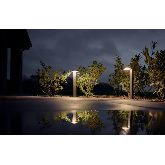 Nordlux Rica Round Solar  fekete mozgásérzékelős vízvédett LED kültéri állólámpa (NOR-2118158003) LED 1 izzós IP44