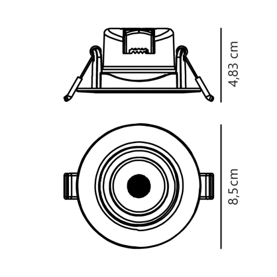Nordlux Roar  fehér LED beépíthető lámpa (NOR-84960001) LED 1 izzós IP23