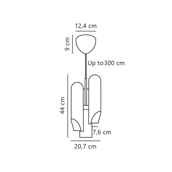 Nordlux Rochelle fekete függesztett lámpa (NOR-2320283003) GU10 3 izzós IP20