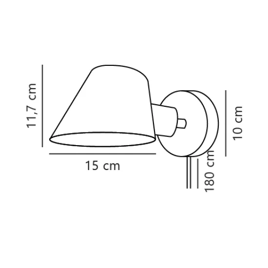 Nordlux Stay  fekete fali lámpa (NOR-2220381003) E27 1 izzós IP20