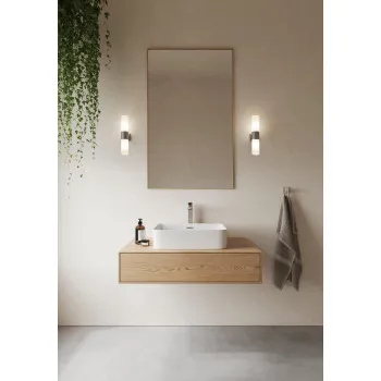 Nordlux Tangens Double  ezüst-fehér vízvédett fürdőszobai fali lámpa (NOR-17141032) E14 2 izzós IP44