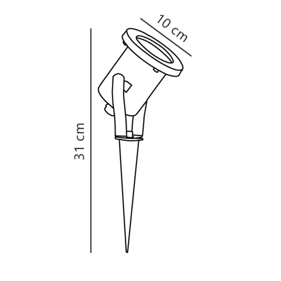 Nordlux Taurus  ezüst kültéri leszúrható lámpa (NOR-77029934) GU10 1 izzós IP54