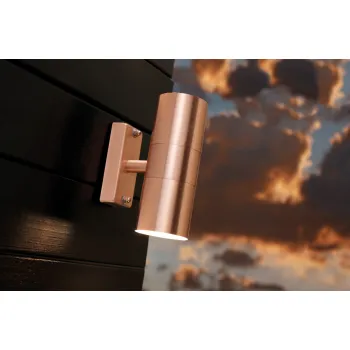 Nordlux Tin Double  réz vízvédett kültéri fali lámpa (NOR-21279930) GU10 2 izzós IP54