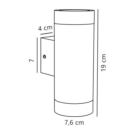 Nordlux Tin Maxi Double  fekete vízvédett kültéri fali lámpa (NOR-21519903) GU10 2 izzós IP54
