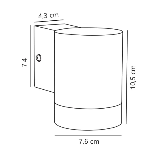 Nordlux Tin Maxi  fekete vízvédett kültéri fali lámpa (NOR-21509903) GU10 1 izzós IP54