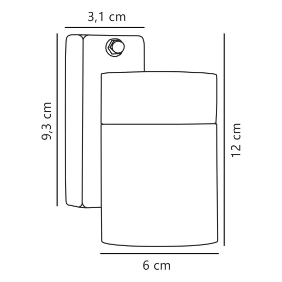 Nordlux Tin Single  fekete vízvédett kültéri fali lámpa (NOR-21269903) GU10 1 izzós IP54