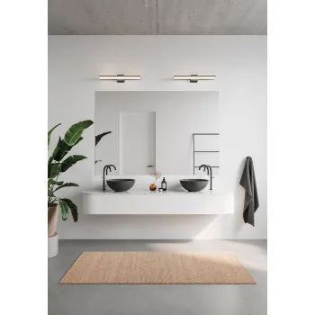 Nordlux Tinia fekete-fehér vízvédett LED fürdőszobai tükörvilágítás (NOR-2210141003) LED 1 izzós IP44